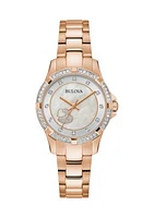 Women's Classic Rose Gold Tone Stainless Steel Watch