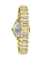 Women's Crystal Gold Tone Stainless Steel Bracelet Watch - 28.5 Millimeter