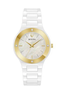 Women's Modern Millennia White Ceramic Bracelet Watch