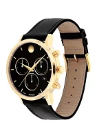 Men's Core Museum Classic Chrono Gold Black Leather Band