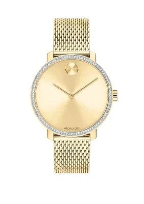 Women's Gold Tone Stainless Steel BOLD Mesh Bracelet Watch