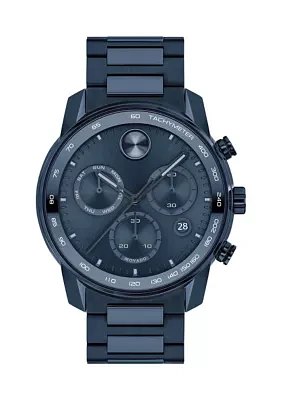 Men's Bold Dark Blue Bracelet Watch