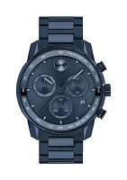 Men's Bold Dark Blue Bracelet Watch