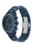 Men's Bold Dark Blue Bracelet Watch