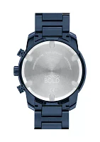 Men's Bold Dark Blue Bracelet Watch