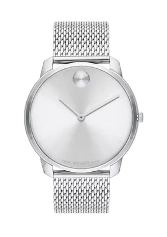 Bold Thin Silver Tone Watch