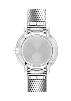 Bold Stainless Steel Mesh Bracelet Watch