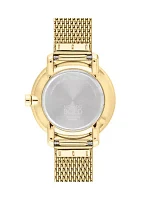 Lab Grown Bold Gold Tone Mesh Bracelet Watch