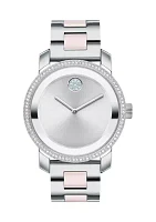 Women's Bold Silver Dial Bracelet Watch