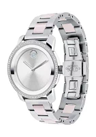 Women's Bold Silver Dial Bracelet Watch