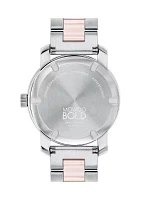 Women's Bold Silver Dial Bracelet Watch