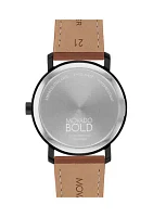 Men's Bold Evolution 2 Dial Brown Leather Band Watch