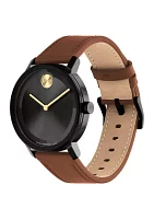 Men's Bold Evolution 2 Dial Brown Leather Band Watch