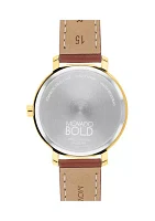 Women's Bold Evolution 2 Brown Leather Band Watch