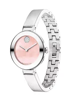 Pink Dial Bangle Watch 