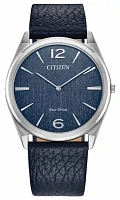 Citizens Unisex Classic Eco Blue Leather Strap Watch