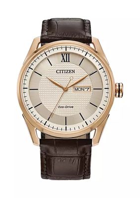 Drive from Citizen Eco-Drive Men's Classic Brown Leather Strap Watch