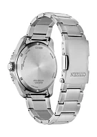 Men's Sport Casual Brycen Silver Tone Super Titanium Bracelet Watch