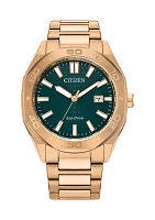 Men's Sport Casual Rose Gold Tone Stainless Steel Bracelet Watch 