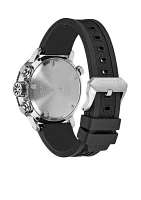 Men's Eco-Drive Stainless Steel Black Rubber Watch