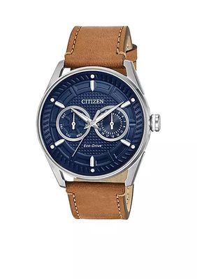 Men's Drive From Citizen Eco-Drive Brown Leather Watch