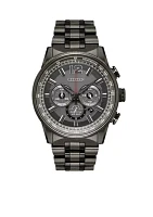 Men's Stainless Steel Eco-Drive Nighthawk Granite IP Chronograph Watch