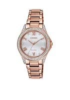 Women's Pink Gold-Tone Stainless Steel Swarovski Watch