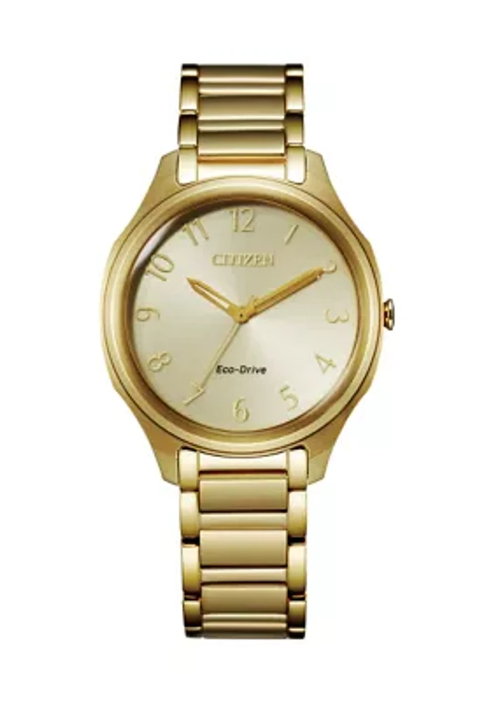 Citizen Drive Women's Gold Tone Stainless Steel Bracelet Watch