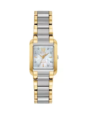 Women's  Bianca Gold Tone Stainless Steel Bracelet Watch