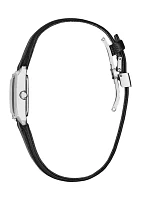 Women's Dress/Classic Eco Bianca Black Apple Leather Strap Watch 