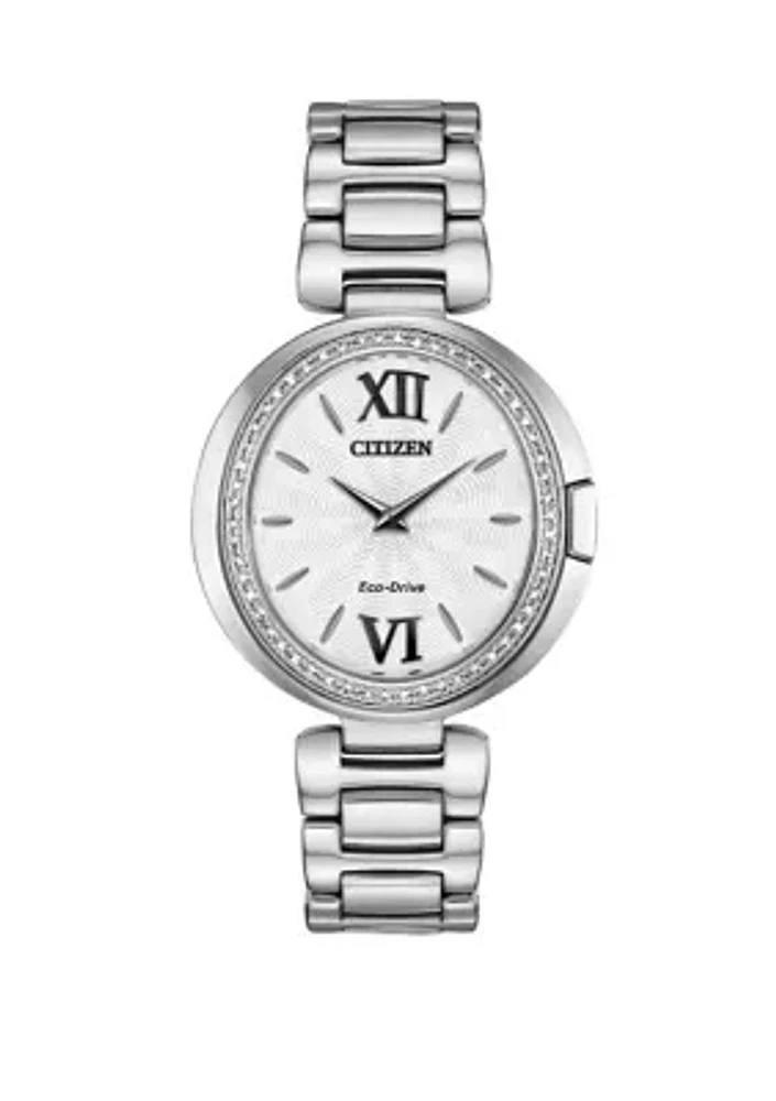 Women's Capella Silver-Tone Stainless Steel Bracelet Watch