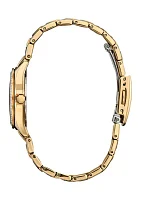 Women's Crystal Gold Tone Stainless Steel Bracelet Watch 