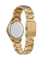 Women's Crystal Gold Tone Stainless Steel Bracelet Watch 