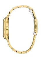 Women's Classic Gold-Tone Stainless Steel Bracelet Watch