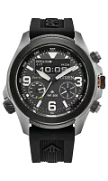 Citizens Mens Promaster Eco Combination Black Polyurethane Strap Watch