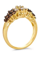 Ombré Ring featuring 1.36 ct. t.w. Chocolate Diamonds® set 14K Honey Gold™