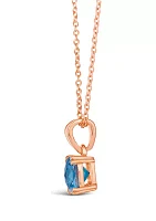 1.62 ct. t.w. Ocean Blue Topaz™ Square Pendant Necklace in Gold Over Silver