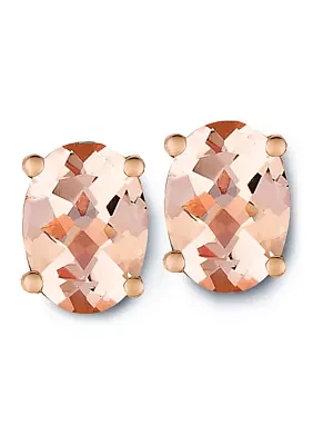 1.75 ct. t.w. Peach Morganite Earrings in Rose Gold Plated Sterling Silver