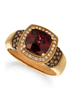 Le Vian® ct. t.w. Raspberry Rhodolite®, / ct. t.w. Chocolate Diamonds