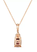 1/10 ct. t.w. Diamond and 3.85 ct. t.w. Rhodolite Pendant Necklace and Earrings Set in 14K Honey Gold™