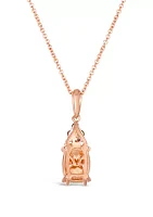 1/5 ct. t.w. Vanilla Diamond® and 1.75 ct. t.w. Opal Earrings and Pendant Necklace Set in 14K Strawberry Gold® 