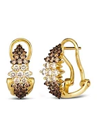 1 ct. t.w. Chocolate Ombré Diamonds® Ombré Earrings set in 14K Honey Gold™