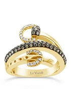 Chocolatier® Ring with 1/2 ct. t.w. Chocolate Diamonds®, 1/8 ct. t.w. Vanilla Diamonds® in 14K Honey Gold™