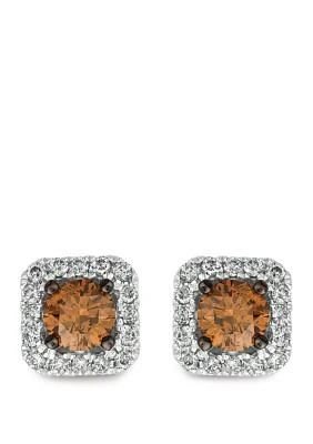 5/8 ct. t.w. Chocolate Diamonds® and 1/4 ct. t.w. Nude Diamonds™ Earrings in 14k Vanilla Gold®