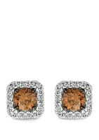 5/8 ct. t.w. Chocolate Diamonds® and 1/4 ct. t.w. Nude Diamonds™ Earrings in 14k Vanilla Gold®