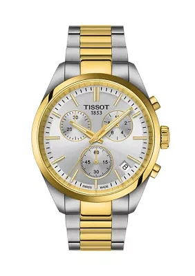 PR100 GTS Two Tone Stainless Steel Bracelet Chronograph Watch