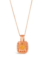 Chocolatier® Pendant Necklace featuring 1.88 ct. t.w. Cinnamon Citrine®, 1/4 ct. t.w. Vanilla Diamonds®, 1/20 ct. t.w. Chocolate Diamonds® in 14K Strawberry Gold®