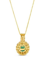 Pendant Necklace featuring 1.3 ct. t.w. Costa Smeralda Emeralds™, 3/4 ct. t.w. Chocolate Diamonds®, 3/8 ct. t.w. Nude Diamonds™  in 14K Honey Gold™