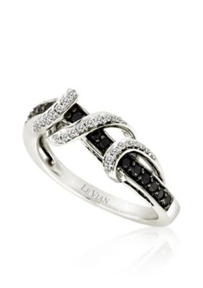 Vanilla Diamond® and Blackberry Diamond® Ring in 14k Vanilla Gold®