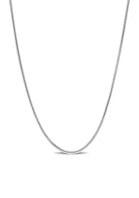 Sterling Silver 1.2mm Snake Chain Necklace